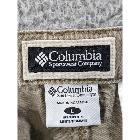 Columbia Shorts Mens Large Cotton Canvas Cargo Trail Hiking Outdoor Beige - Picture 3 of 16